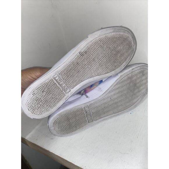 Women’s GUESS White & Multicolor Tie Dye Sneakers Sz 8 - Picture 7 of 7